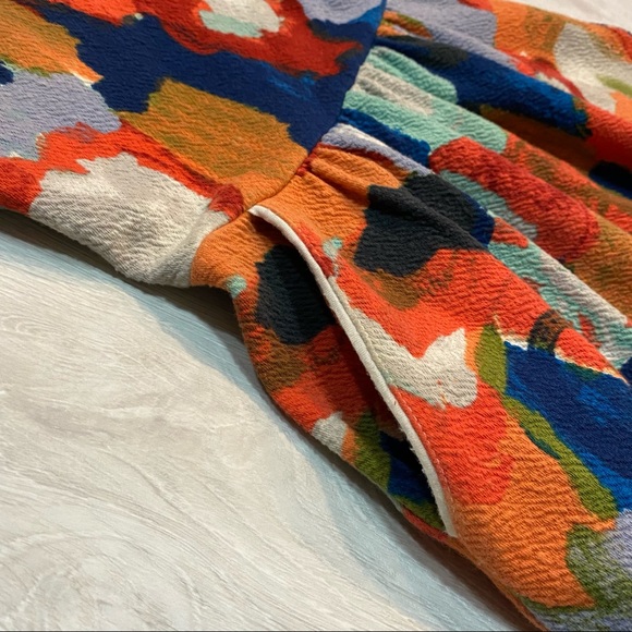Postmark Anthropologie Lantana Fit Flare Pockets Dress Multicolor Womens Size 2 - Picture 5 of 12